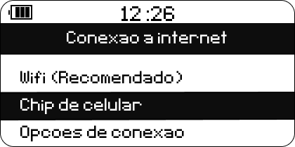 Point Mini Chip com foco na conexão chip de celular.